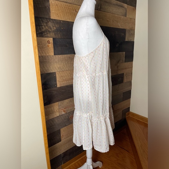 Madewell Tiered Cover-Up Dress Nightgown in Rainbow Clipdot Medium Cottagecore - Picture 4 of 15